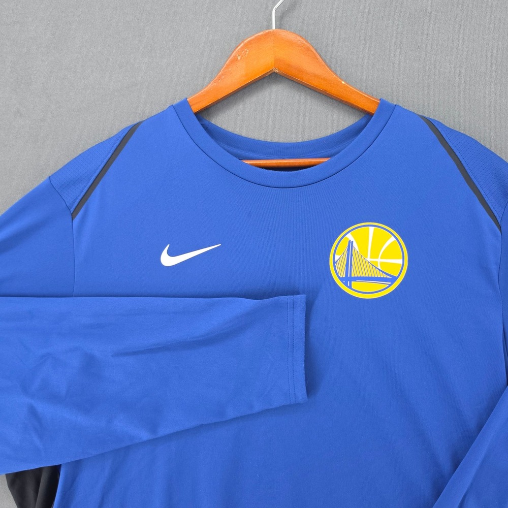 Nike Golden State Warriors NBA Dri-FIT Shooting Shirt Blue Black Mens 3XL